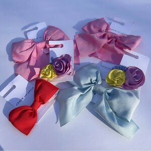 Janie & Jack Girls Accessory Bundle 6 Piece Bow Hairclips NWT
